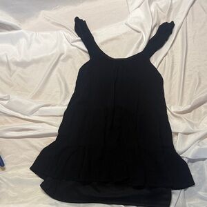 Y2K Women’s Black Ruffle Strap Tank Top by Z Supply